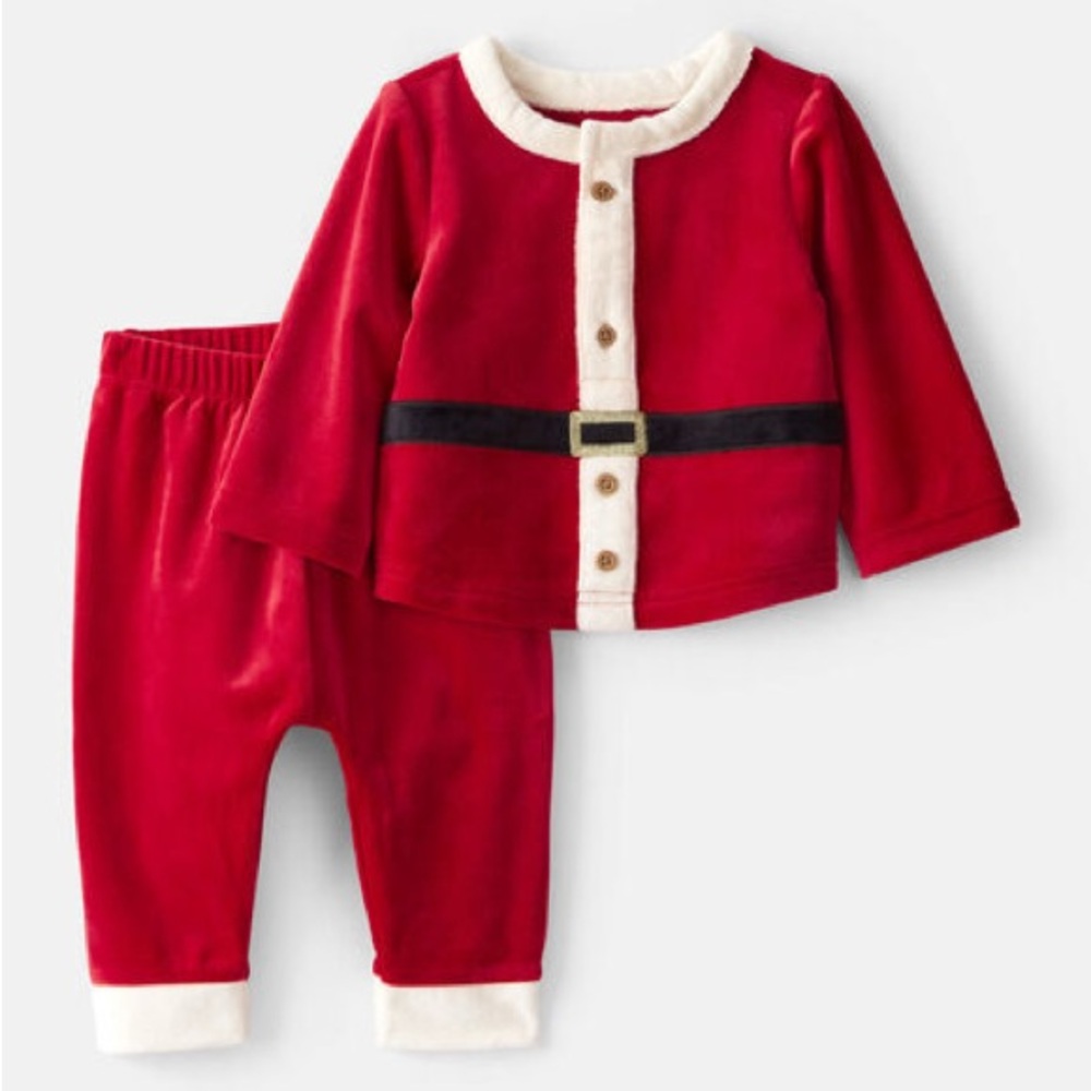 Carters Two Piece Santa Holiday Outfit 18m